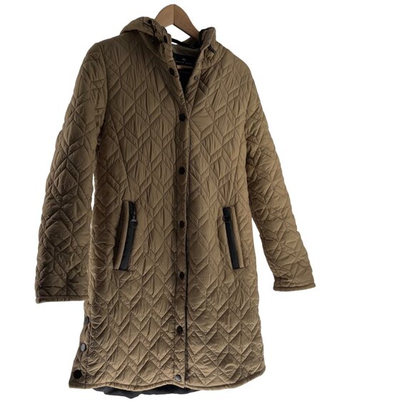 Andrew Marc Womens Rialto Quilted Parka With Hood & Pockets Medium - Picture 9 of 16